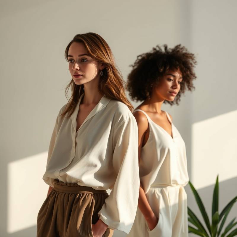 Social media campaign visuals for 'EcoChic Fashion,' a sustainable clothing brand.